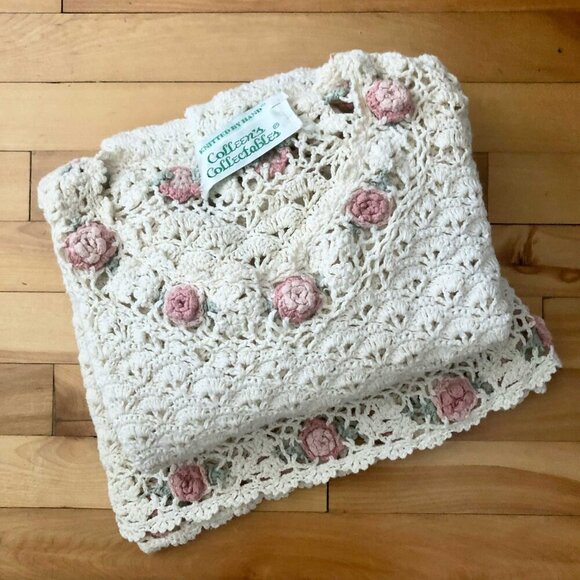 Vintage Cream Floral Sweater - Picture 7 of 7